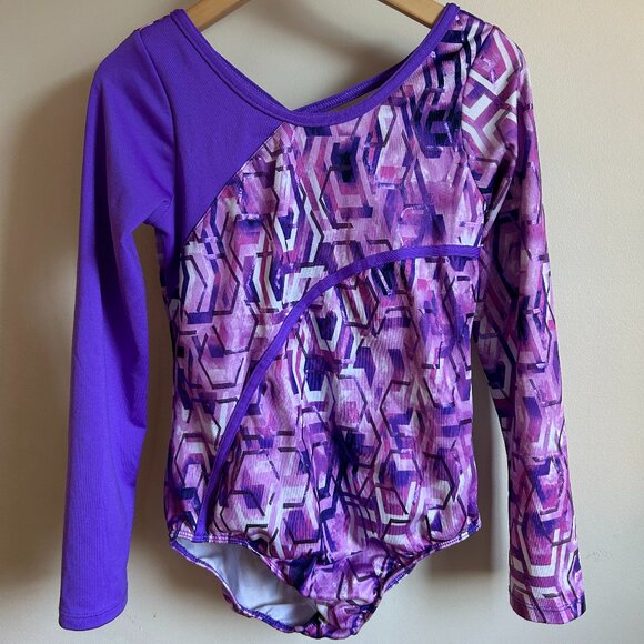 Future Star by Capezio Long Sleeve Patterned Leotard - Picture 1 of 7